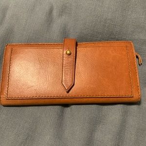 Madewell Tan Leather Long Wallet